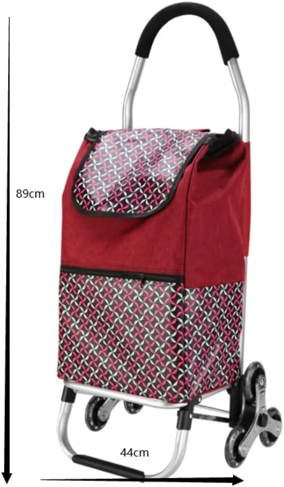 Folding Shopping Cart, Shopping Cart Foldable Shopping Trolleys Foldable Utility Cart with Climb Stairs Wheels and Elastic Rope Grocery Utility Carts(Color:A)
