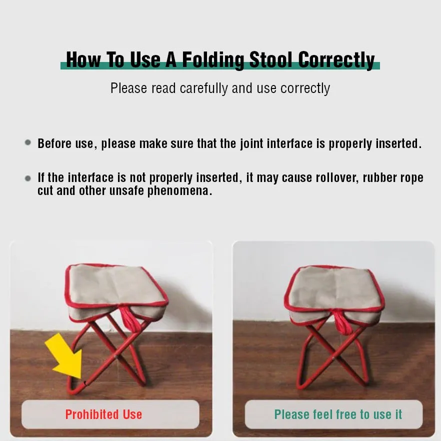 Folding Small Stool, Multi-Use Pencil Case Stool, Fishing Camping Mini Stool