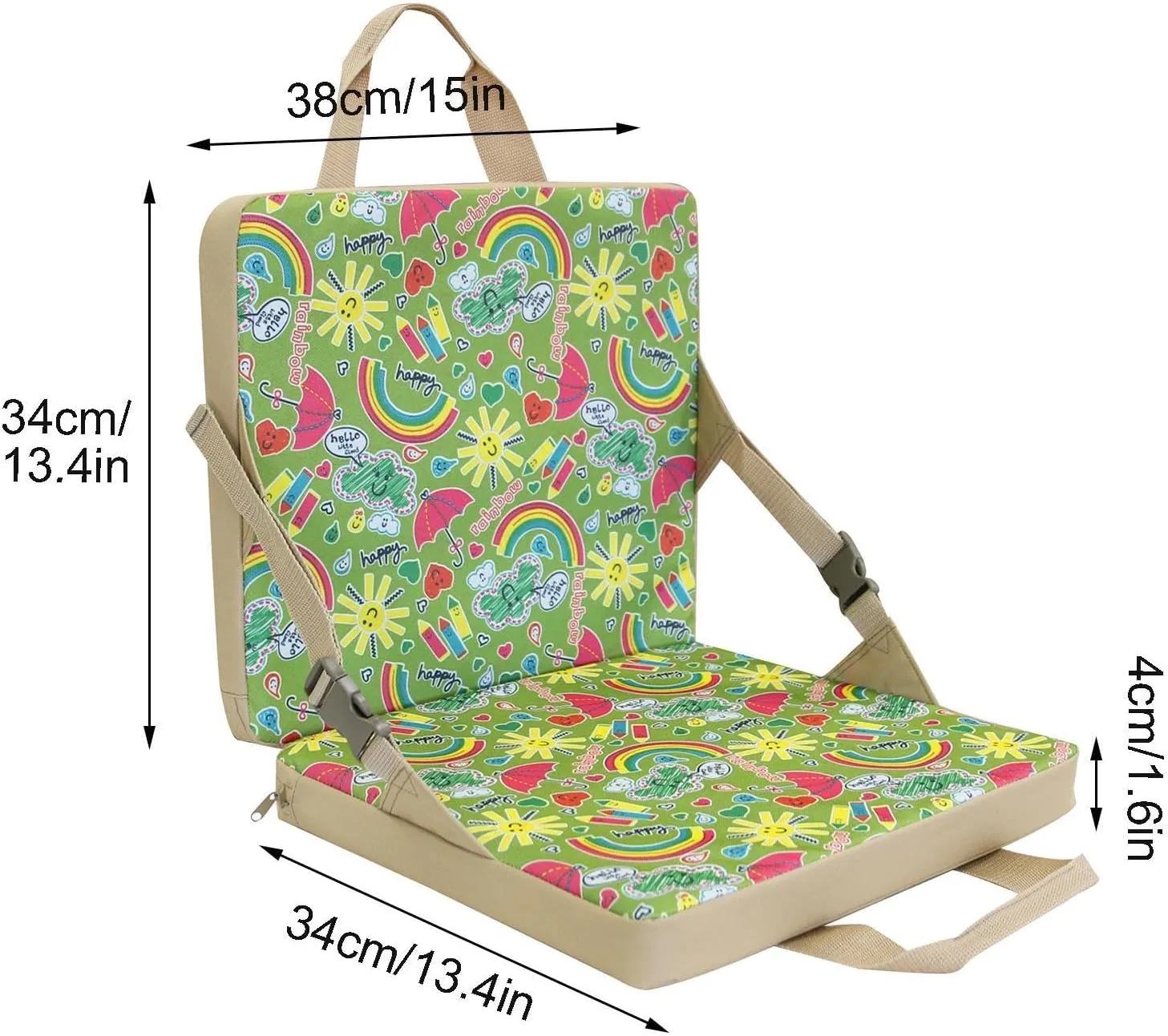 Folding Stadium Seat - Comfortable And Portable Seats, Back Supports Stadiums And Outdoor Events | Padded Cushions Adjustable Straps Lightweight Design, Perfect For Bleachers Sports Games And Concerts