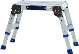 Folding Step Stool for Adults, Aluminum Work Platform Adjustable Height, Lightweight and Durable Portable Outdoor Aluminum Step Stool, Maximum Load Capacity of 440 Pounds.