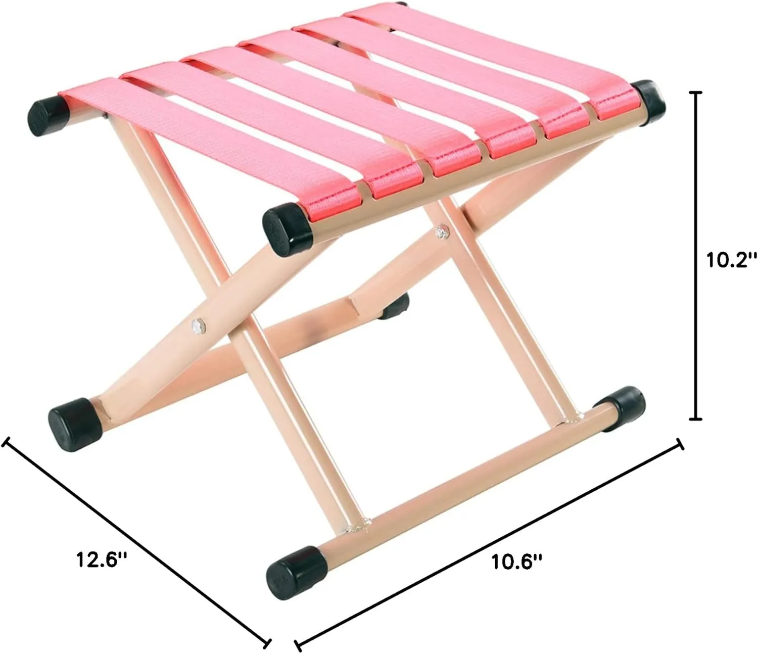 Folding Stool 15.7 Height 13.7Height Two Size Duty Camping Stool Outdoor Portable Chair Hold up to 330 Lbs for Walking Hiking Fishing