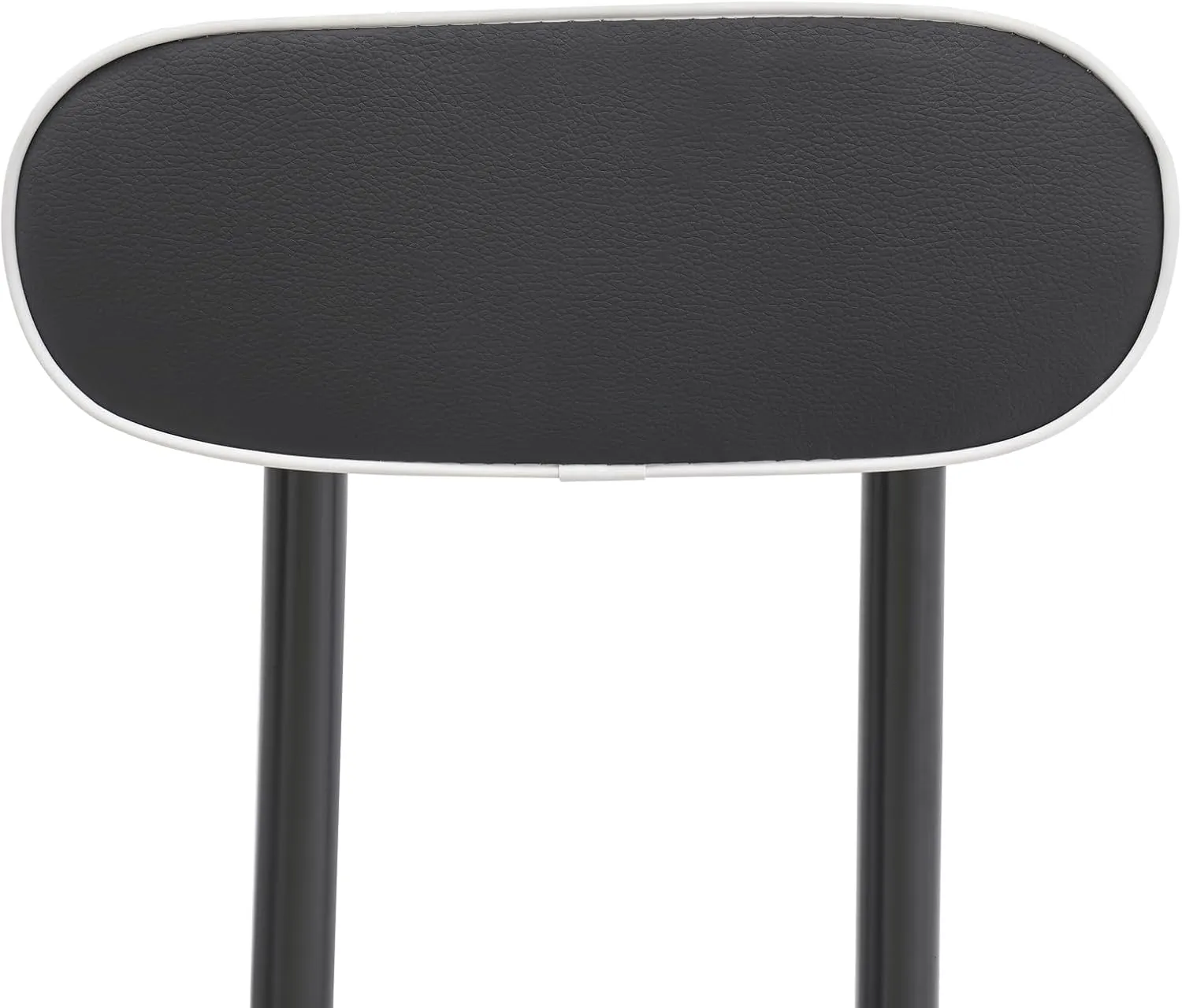 Folding Stool, Cushioned Padded Folding Stool Portable Bar Stool with Back for Camping Kitchen Home Office, Tall Bar Collapsible Stools (Black, 2Pcs 25.6in)
