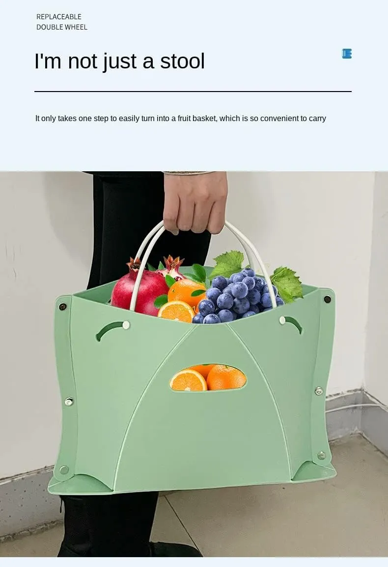 Folding Stool   Handbag Sketch Practice Outdoor Travel Camping Folding Stool Queue Portable Stool Ultra-Thin Stool Shopping Handbag (Yellow (with Handle))