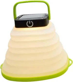 Folding Tent Lamp USB Rechargeable LED Solar Lantern for Outdoor Camping Collapsible Design Portable Lighting for Hiking Fishing Emergency Use Edge Version