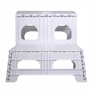 Folding/Portable Folding Stool for Adults, Seniors, Kids - White