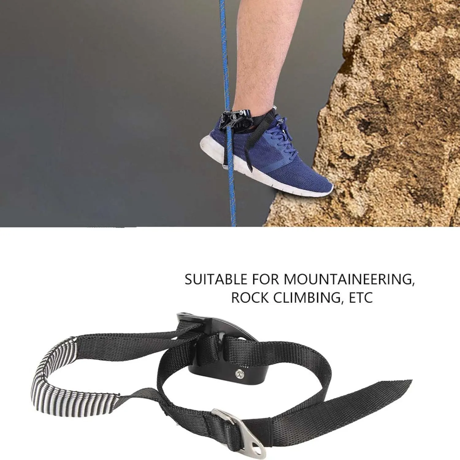 Foot Ascender Risers, Right or Left Rock Climbing Mountaineering Equipment Climbing Foot Ascender for Rock Climbing