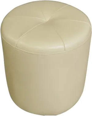 Foot Stool Cowhide Footstool Round Foot Stools Shoe Change Stool Pouffe Footstool for The Bedroom for Living Room, Beige Yellow- 32x40cm,Khaki-32x32cm