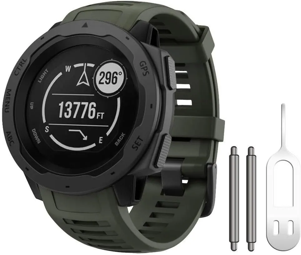 For Instinct Watch Bands,Soft Silicone Straps for Instinct Replacement Bands Compatible with Instinct Solar/Esports/Tactical