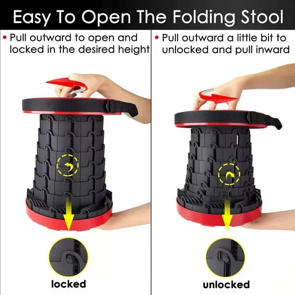  for Stool any seating and Portable Adjustable, Reduced adventure durable lightweight Folding Fast shipping