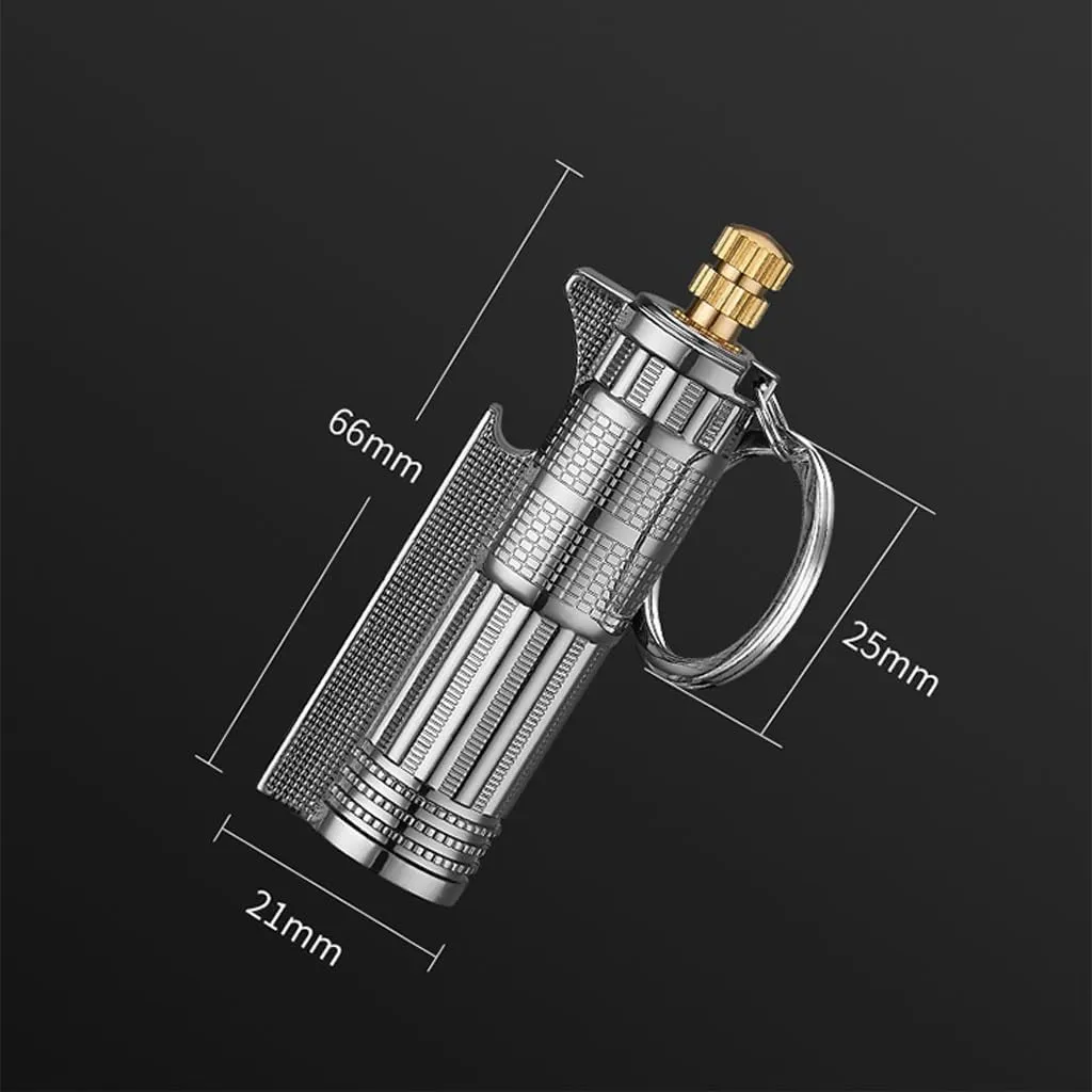 Forever Matches 2 Pack - Metal Keychain Survival Fire Starter | Flint Lighter with Bottle Opener, Portable Emergency Fire Starter for Camping, Hiking(2pc-Black)