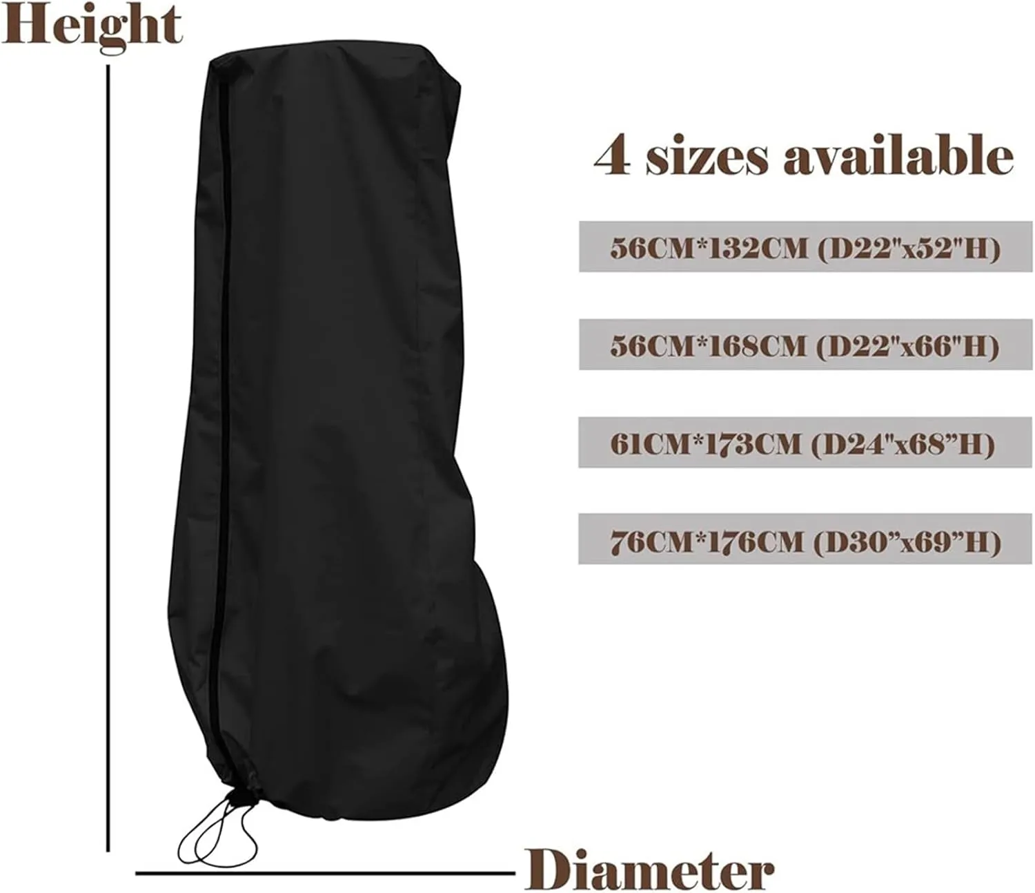 Freestanding Punching Bag Cover, Heavy Duty Pedestal Stand Boxing Bag Cover, Waterproof Stand Boxing Bag Covers with Side Zipper and Windproof Telescopic Rope