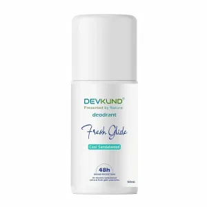 Fresh Glide Underarm Roll On Deodorant With Cool Sandalwood, Glycerine, Removes Odour, Keeps Skin Fresh & Clean, Alcohol Free, 50 ml