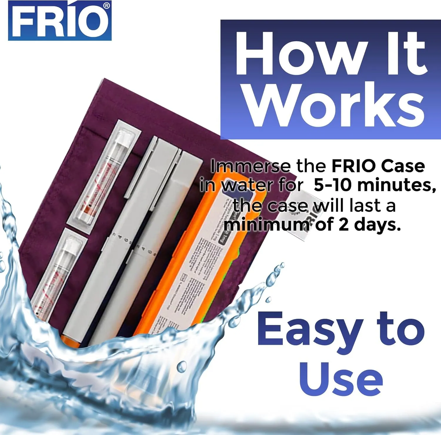 Frio Large Cooling Wallet - Insulin Cooler for 45  Hours of Stress Free On The Go Cooler Bag - No Ice, No Stress