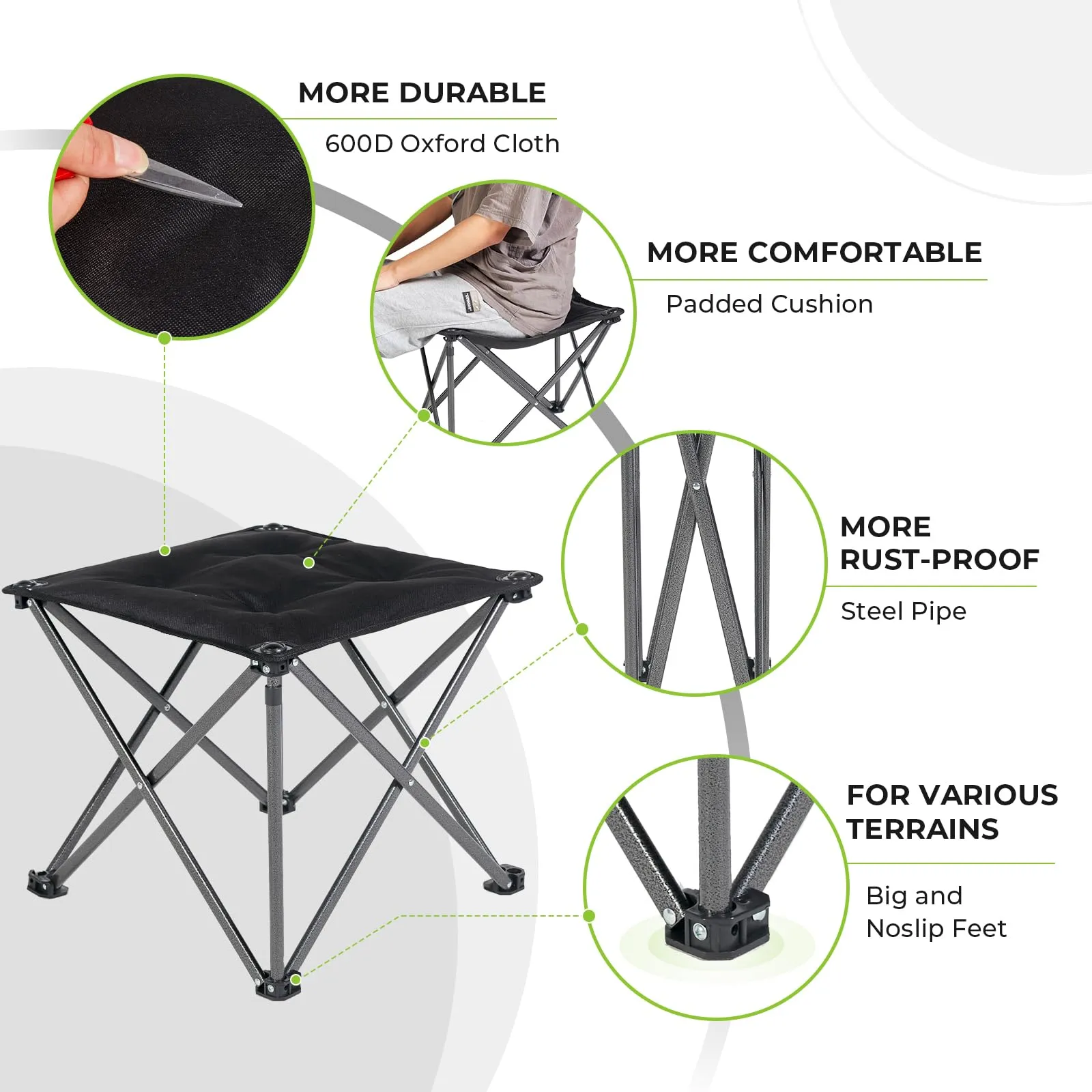 FUNDANGO Padded Camping Stool