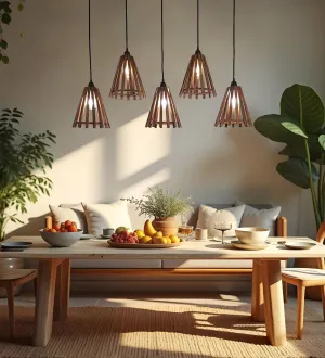 Funnel Brown 5 Series Hanging Lamp (BULB NOT INCLUDED)