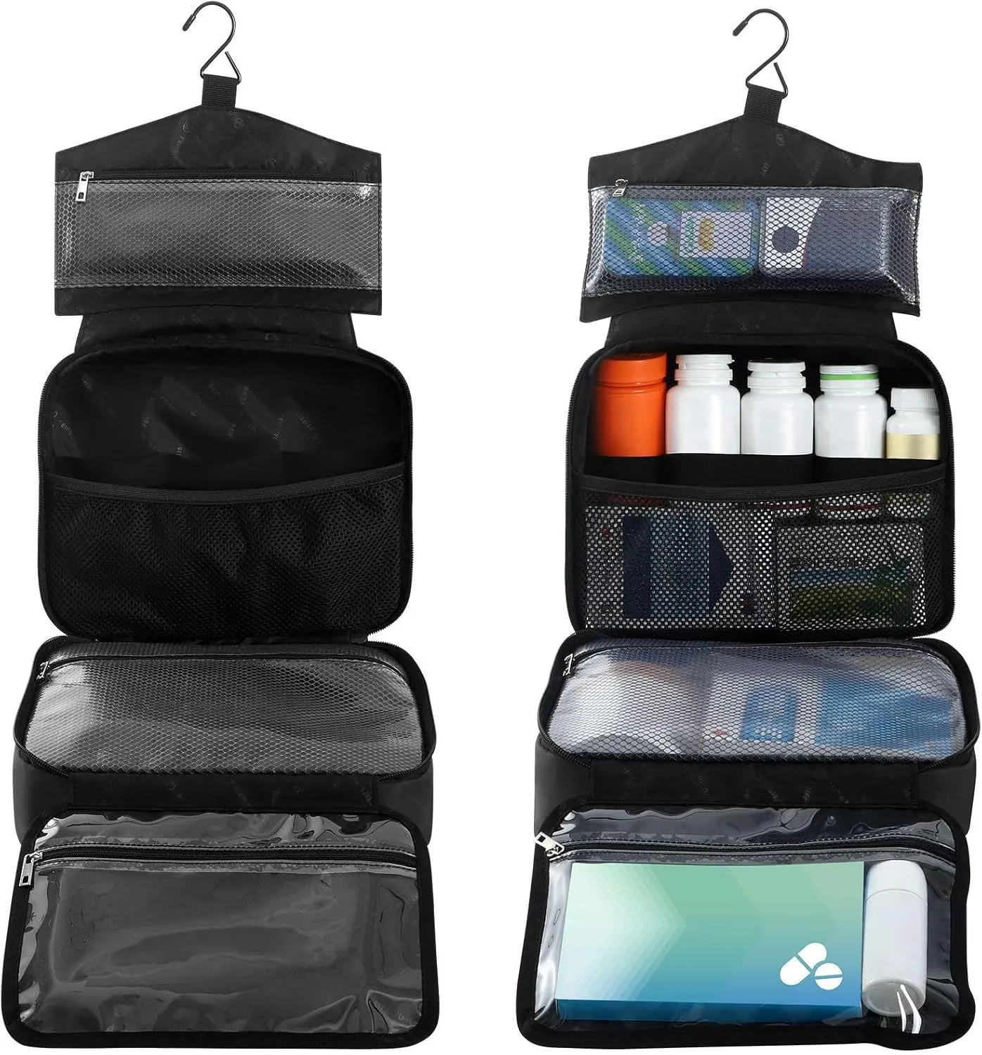 Fustylead Mystic Black Cat Silhouette and Stars Moon Large Medical Storage Bag with Zipper Empty First Aid Bag Trauma Kit for Traveling Hiking Camping Backpacking