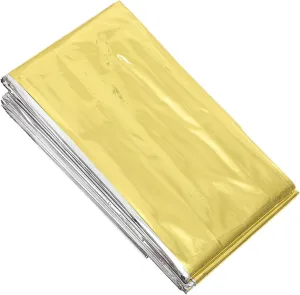 GALPADA Emergency Insulation Survival Blanket 10pcs Reflective Outdoor Camping Heat Retention Silver First Aid