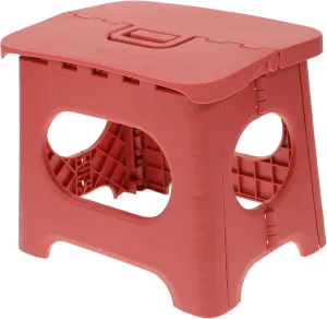 GALPADA Portable Folding Stool Durable Plastic Outdoor Fishing Stool for Camping Kitchen Garden Easy to Fold Lightweight Design Compact Sturdy Vintage