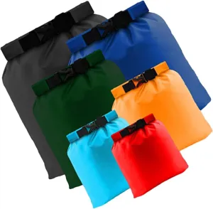 GANAZONO 6 Pack Waterproof Storage Bags Floating Dry Bags for Kayaking for Outdoor Adventures