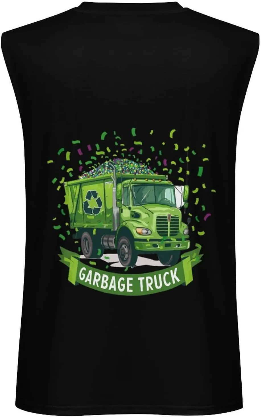 Garbage Truck Mens Sleeveless Shirts Quick Dry Gym Workout Tank Top