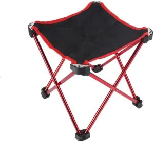 GaRcan Folding Camping Stool Aluminum Alloy Oxford Outdoor Folding Chair, Fishing Chair, Camping Chair, Portable Fishing Stool for Fishing Camp Traveling Hiking Beach Garden BBQ (A 26.5x25x25cm)