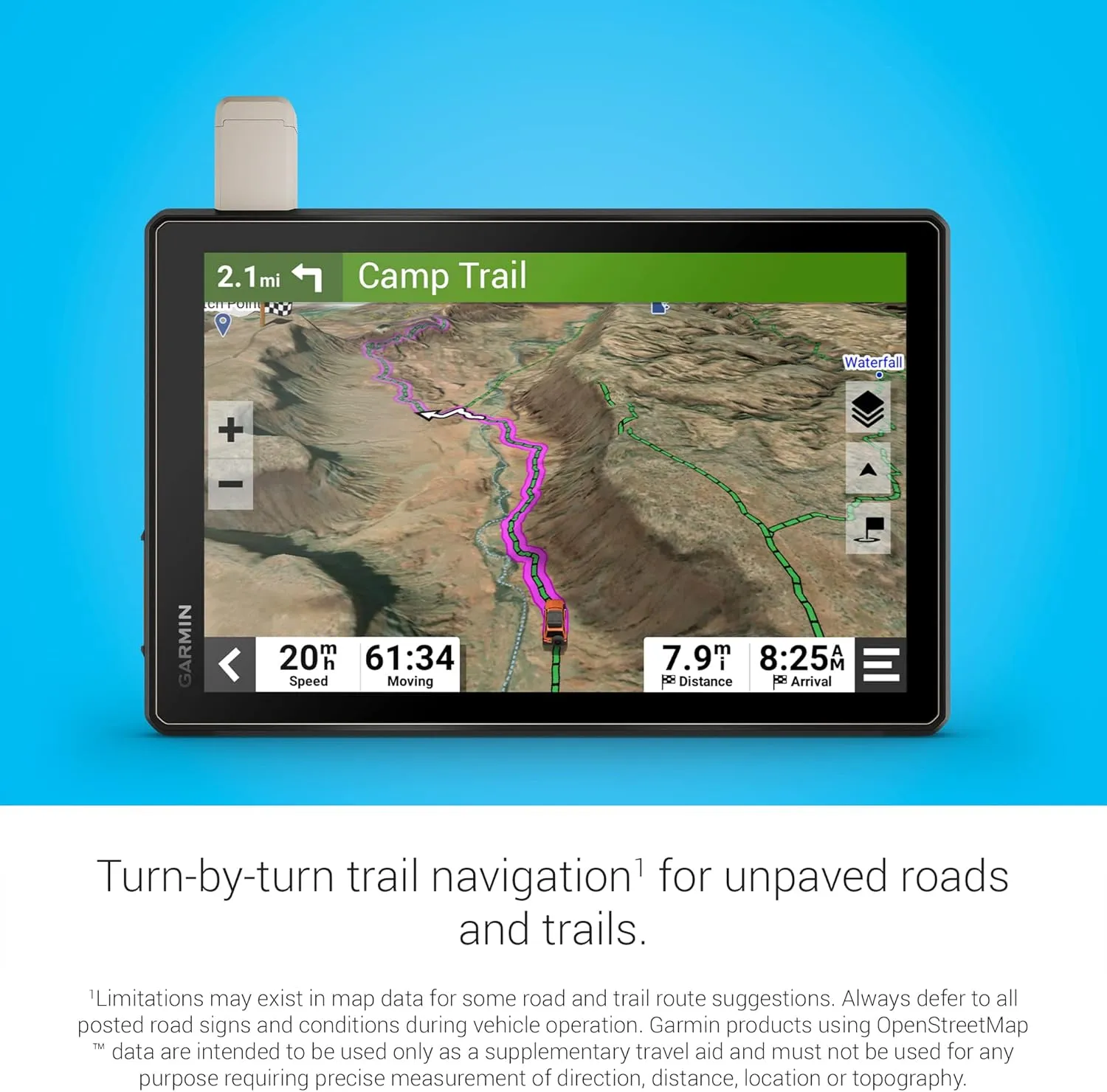 Garmin Tread XL Overland, All-Terrain Navigator, Rugged, Built in Mapping, iOverlander, Ultrabright Display, Large
