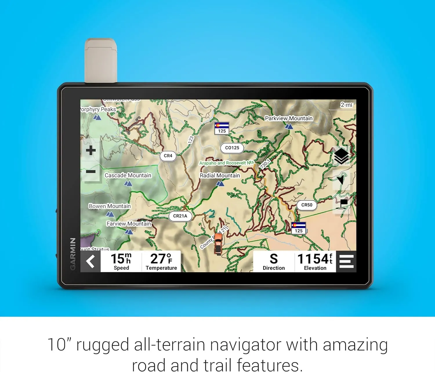 Garmin Tread XL Overland, All-Terrain Navigator, Rugged, Built in Mapping, iOverlander, Ultrabright Display, Large