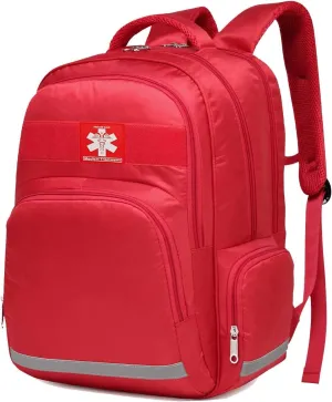 Gatycallaty First Aid Backpack Medical Emt First Responder Bag Empty Ems Emergency Home Health Hiking Trauma Travel Camping (medical red, Large)