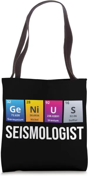 Genius Seismologist Funny Volcanologist Geologist Magma Tote Bag