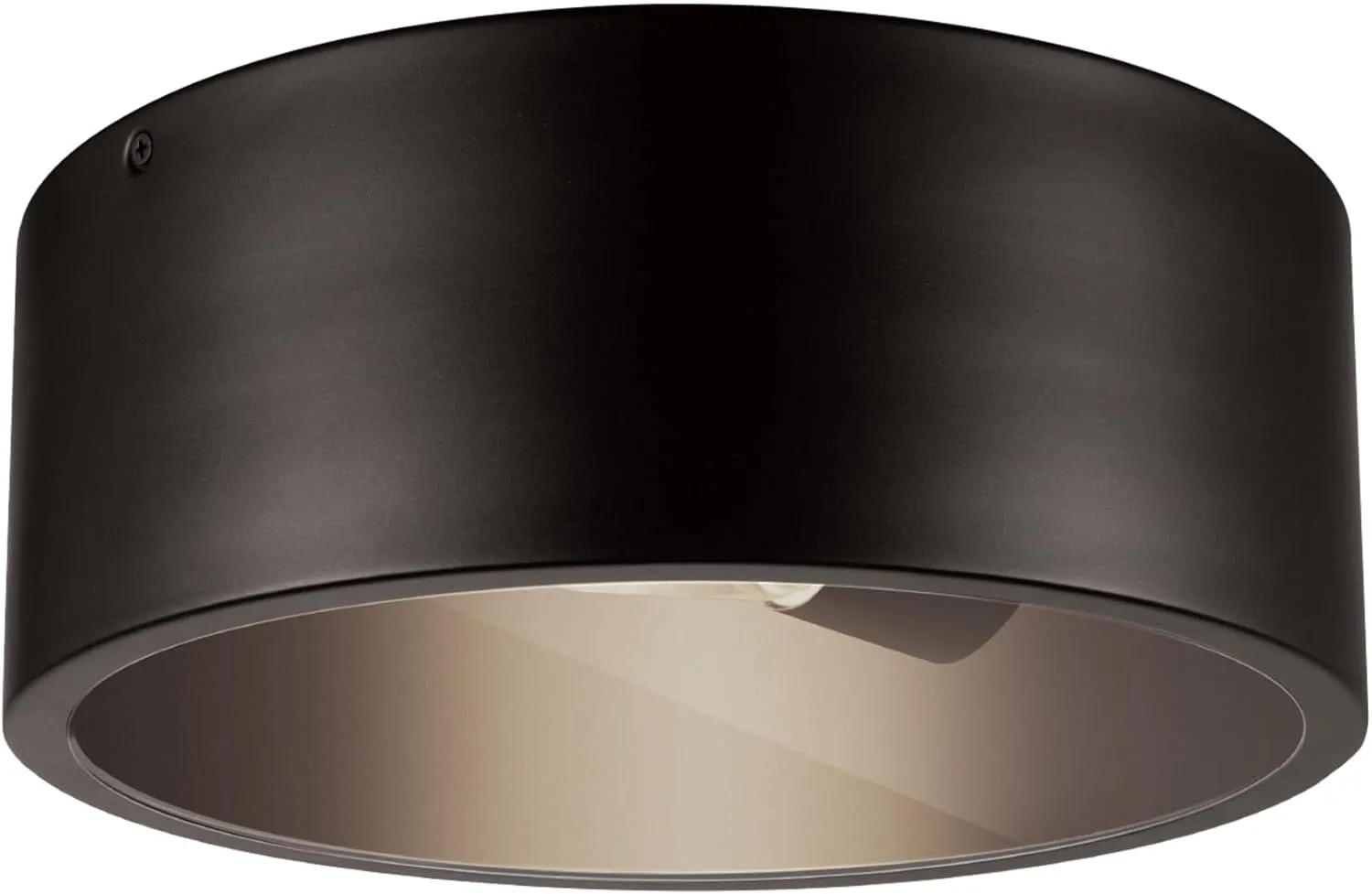 GLOBE Electric 44479 Teagan 1-Light Outdoor Indoor Flush Mount Ceiling Light, Dark Bronze, Clear Glass Shade, Bulb Not Included