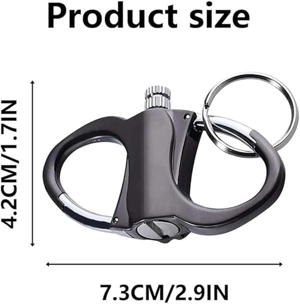 Gloryboom Keychain Lighter Without Kerosene, Hidden Forever Lighter Keychain, Reusable Fire Starter Key Ring, for Outdoor and Home (Gold 2pcs)