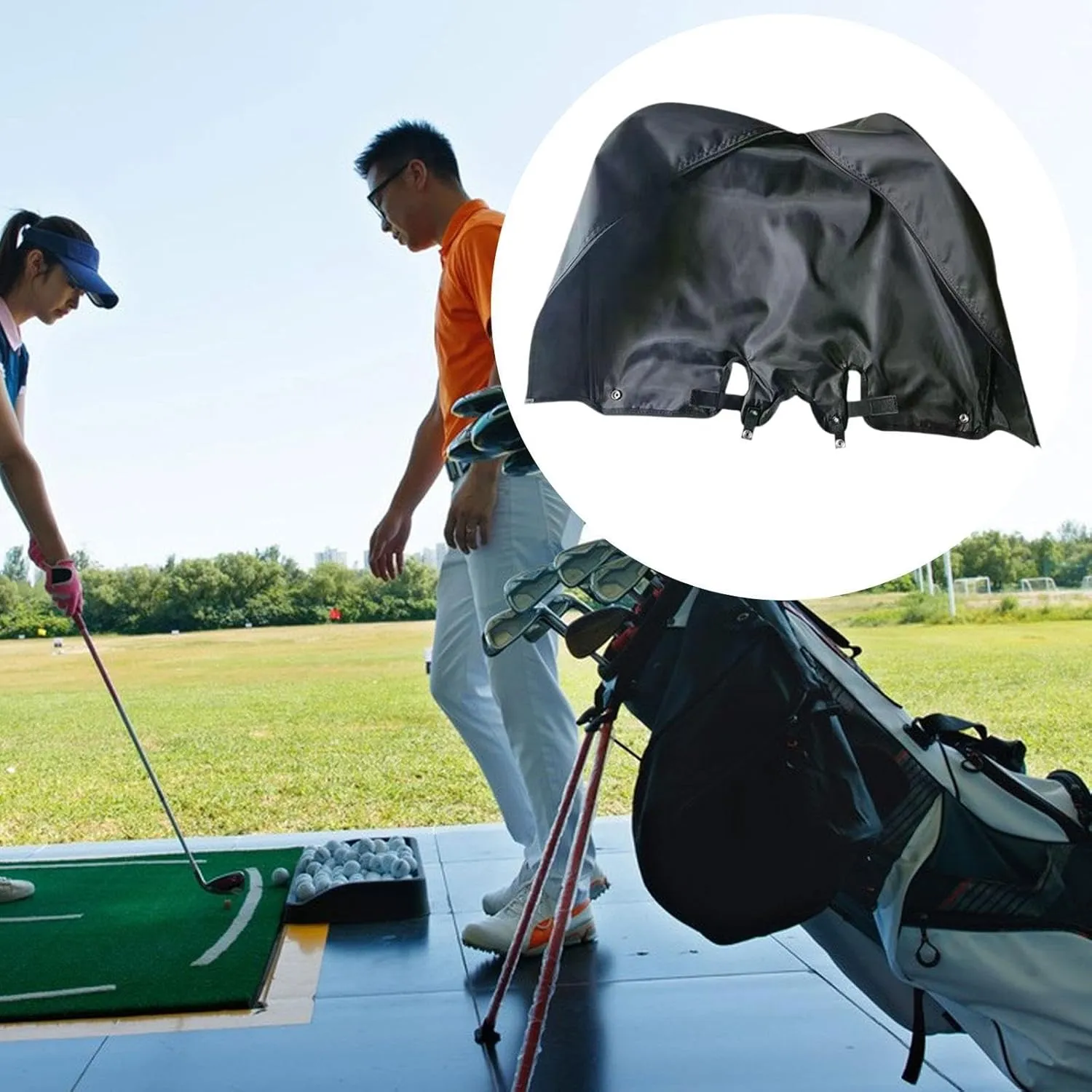 Golf Bag Rain Protection Cover Golf Bag Cover Sturdy Waterproof Rainproof Golf Accessories Lightweight Golf Bag Rain Hood