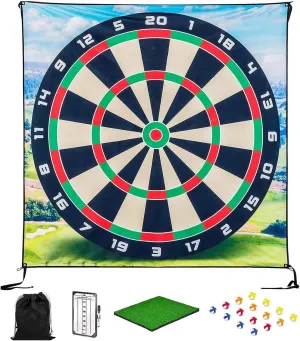 Golf Chipping Game Mat Set,Golf Chipping Game Set Indoor Outdoor Games Play Equipment Golf Score Dart Game Chip Game Golf Training Aid,Golf Games for Adults Indoors 200cm