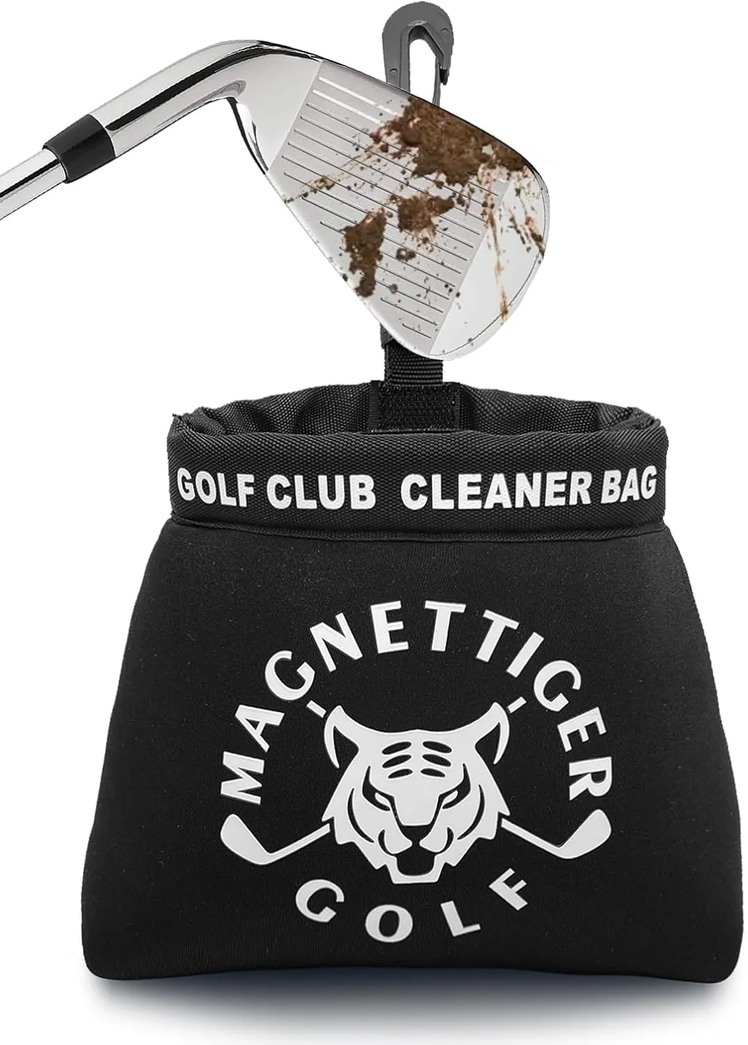 Golf Club Cleaner Bag& Ball Cleaning Bag, Waterproof Cleaning Double Layer Technology, Detachable Clips, Machine Washable, Neoprene Dry Outer Layer, Golf Equipment Quick Cleaning Accessories Gifts