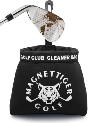 Golf Club Cleaner Bag& Ball Cleaning Bag, Waterproof Cleaning Double Layer Technology, Detachable Clips, Machine Washable, Neoprene Dry Outer Layer, Golf Equipment Quick Cleaning Accessories Gifts