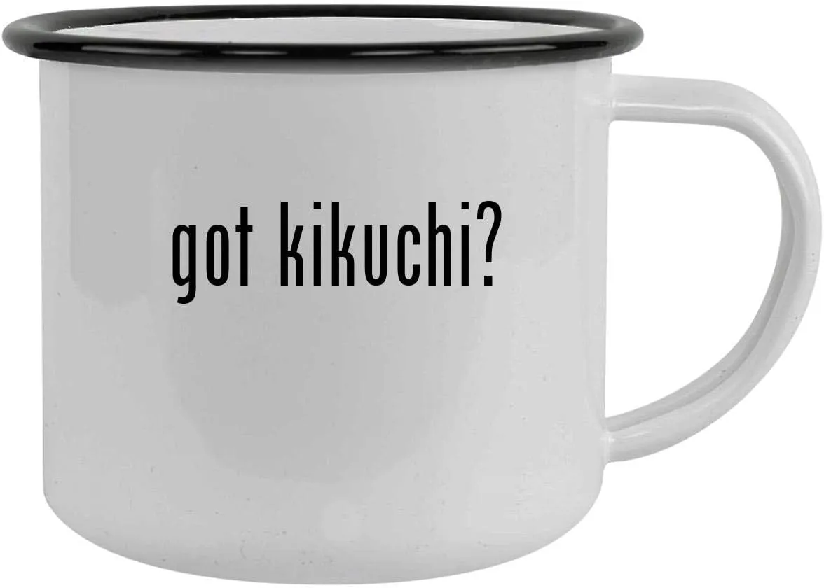 got kikuchi? - 12oz Camping Mug Stainless Steel, Black