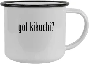 got kikuchi? - 12oz Camping Mug Stainless Steel, Black