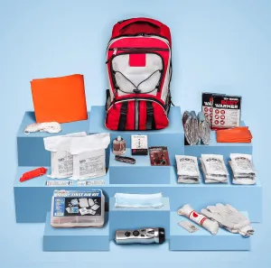Guardian Survival Kit - Emergency Kit 2 Person, 72 Hours of Disaster Preparedness Supplies, Disaster Go Bag for Hurricanes Earthquakes Floods Tsunami with Survival Food, First Aid Kit, Water Pouches
