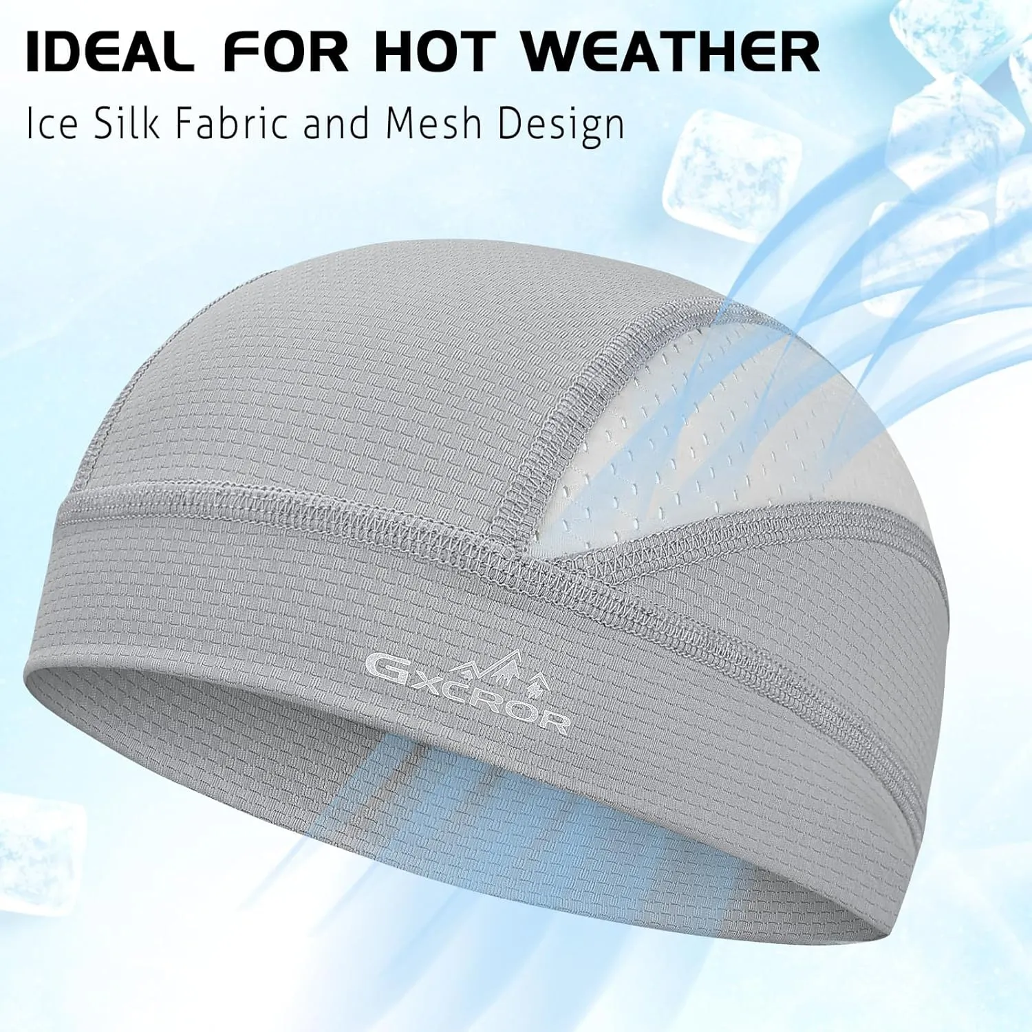 GXCROR Cooling Skull Cap for Men Women Sweat-Wicking Breathable Mesh Liner for Helmets, Summer Cycling Motorcycle