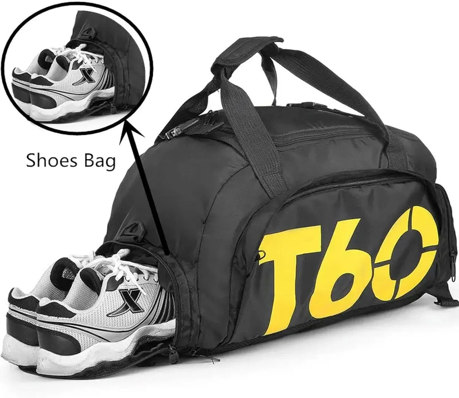 Gym Bag Waterproof Fitness Bag Sport Men Women Bag Outdoor Fitness Portable Bags Ultralight Yoga Sports Large Travel Backpack, Black