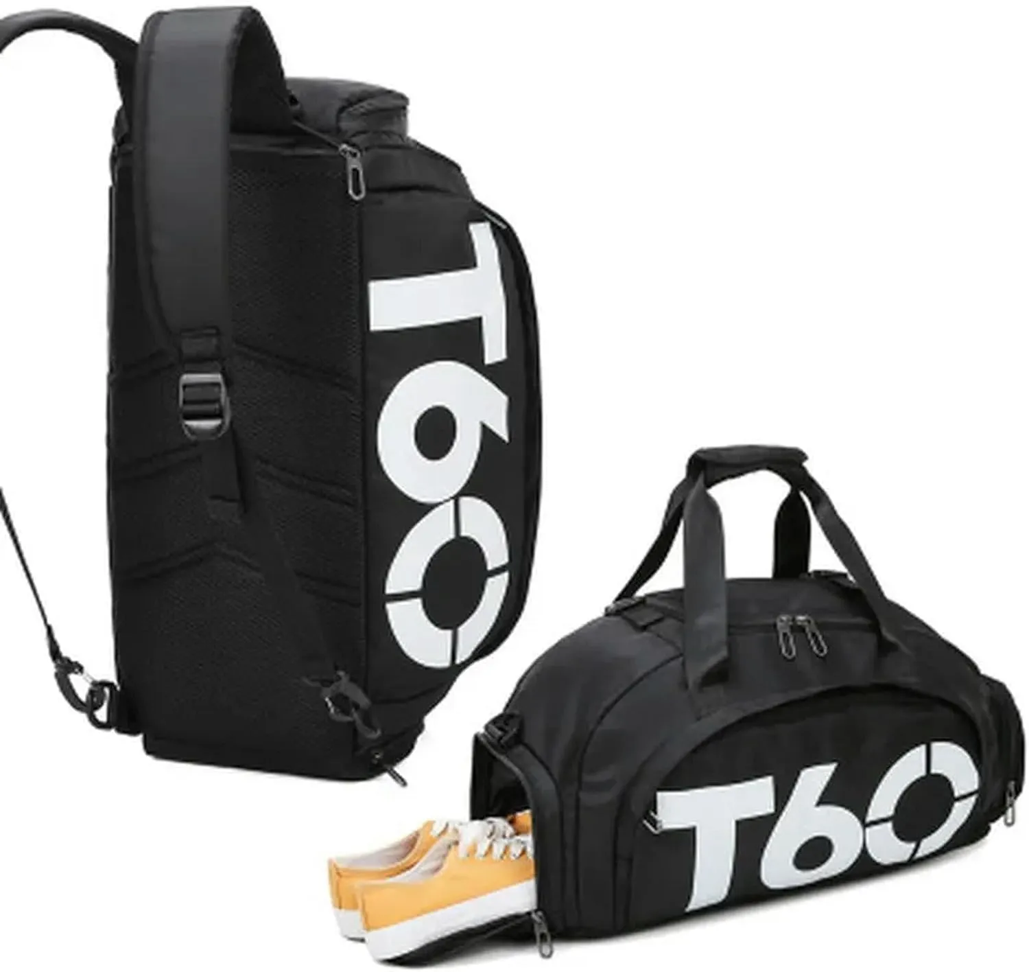 Gym Bag Waterproof Fitness Bag Sport Men Women Bag Outdoor Fitness Portable Bags Ultralight Yoga Sports Large Travel Backpack, Black