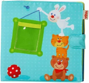 HABA My First Photo Album - Soft Fabric Baby Book, Baby Album Fits (8) 4"x6" Photos, Sensory Toys for Babies, Baby Books 12-18 Months & Up