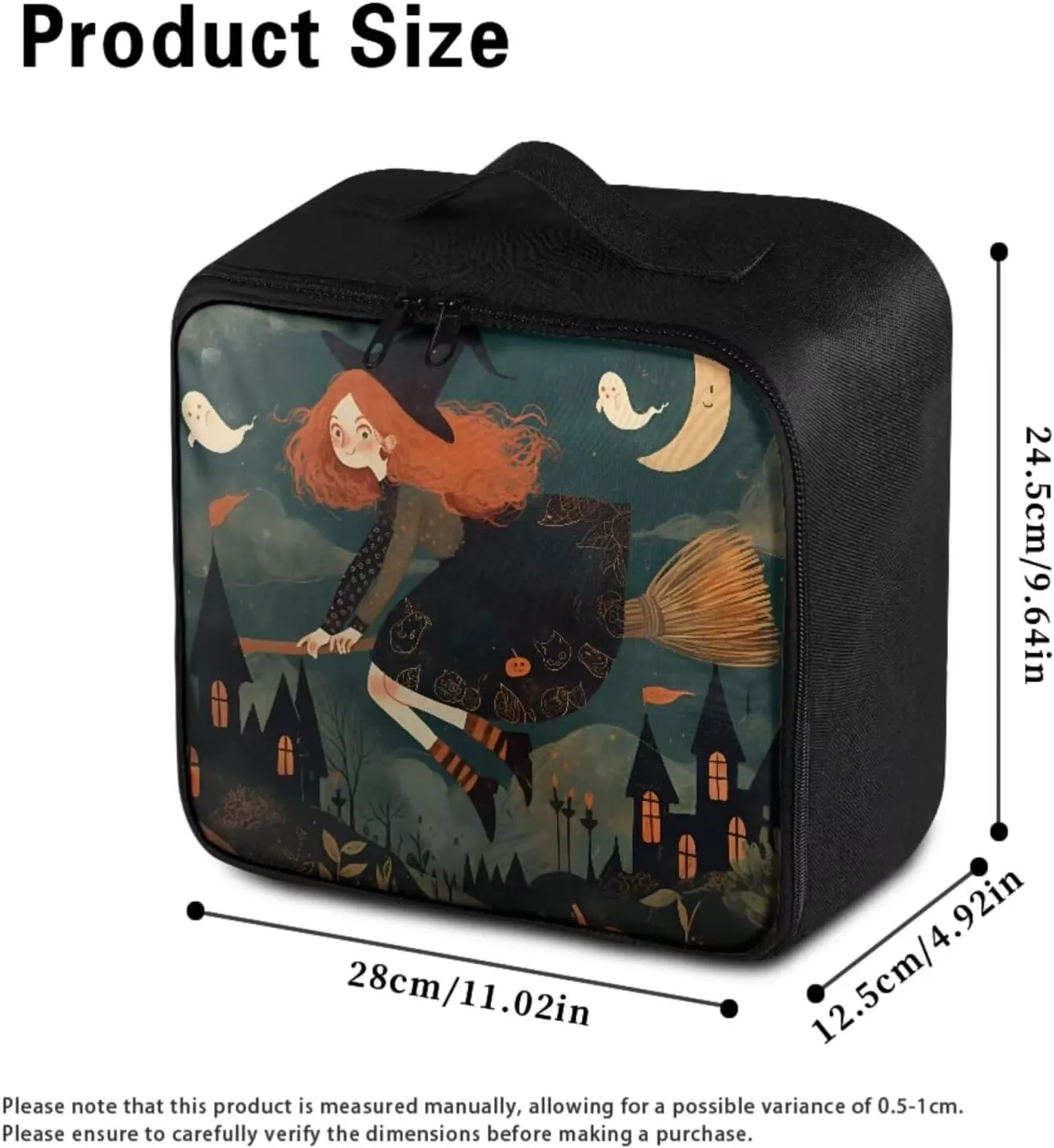 Halloween Witch Print First Aid Kit Empty Medical Kit Medicine Storage Trauma First Aid,Family Dorm Travel Workplace Sports Venues Vehicle Essentials,Outdoor Sports Gear (Bag Only)