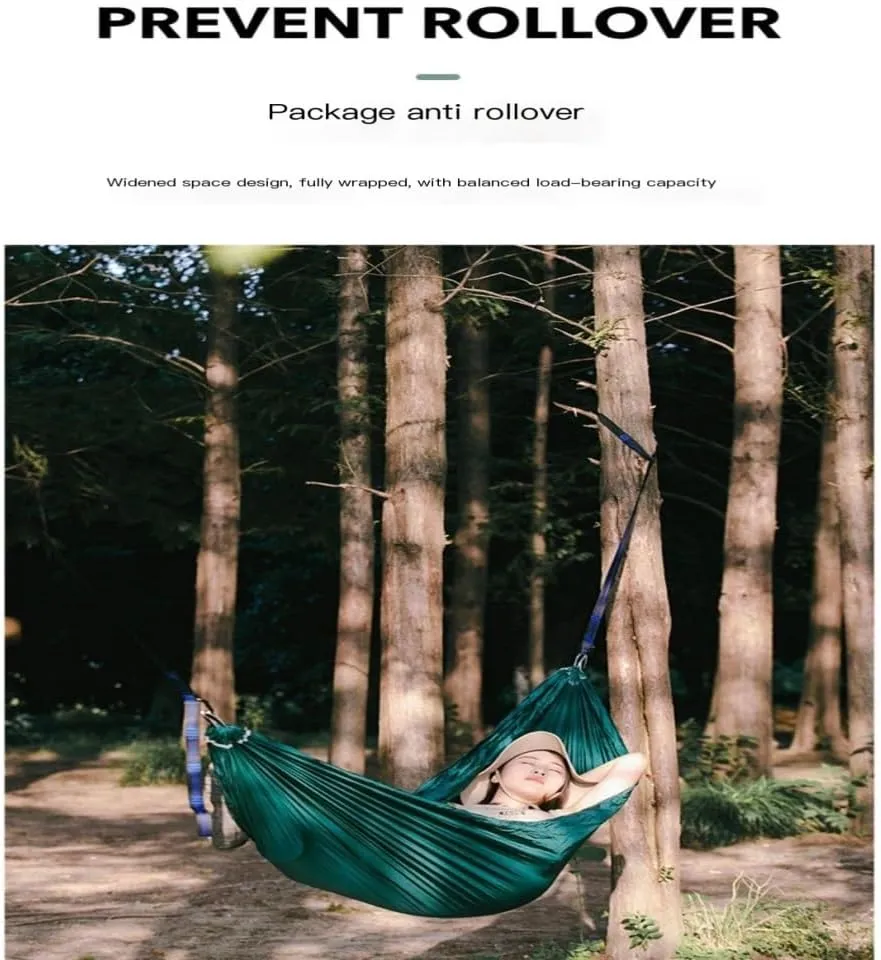 Hammock Double Muche Outdoor Camping Anti-Rollover Hammock Adult Outdoor Swing Ultra-Light Portable Double Hanging Chair Hammock Outdoor(A)