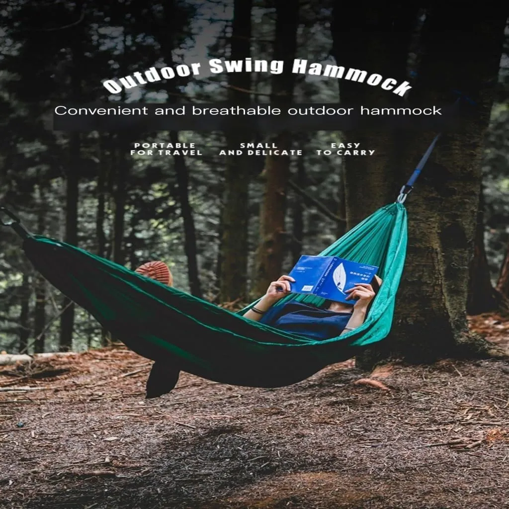 Hammock Double Muche Outdoor Camping Anti-Rollover Hammock Adult Outdoor Swing Ultra-Light Portable Double Hanging Chair Hammock Outdoor(A)