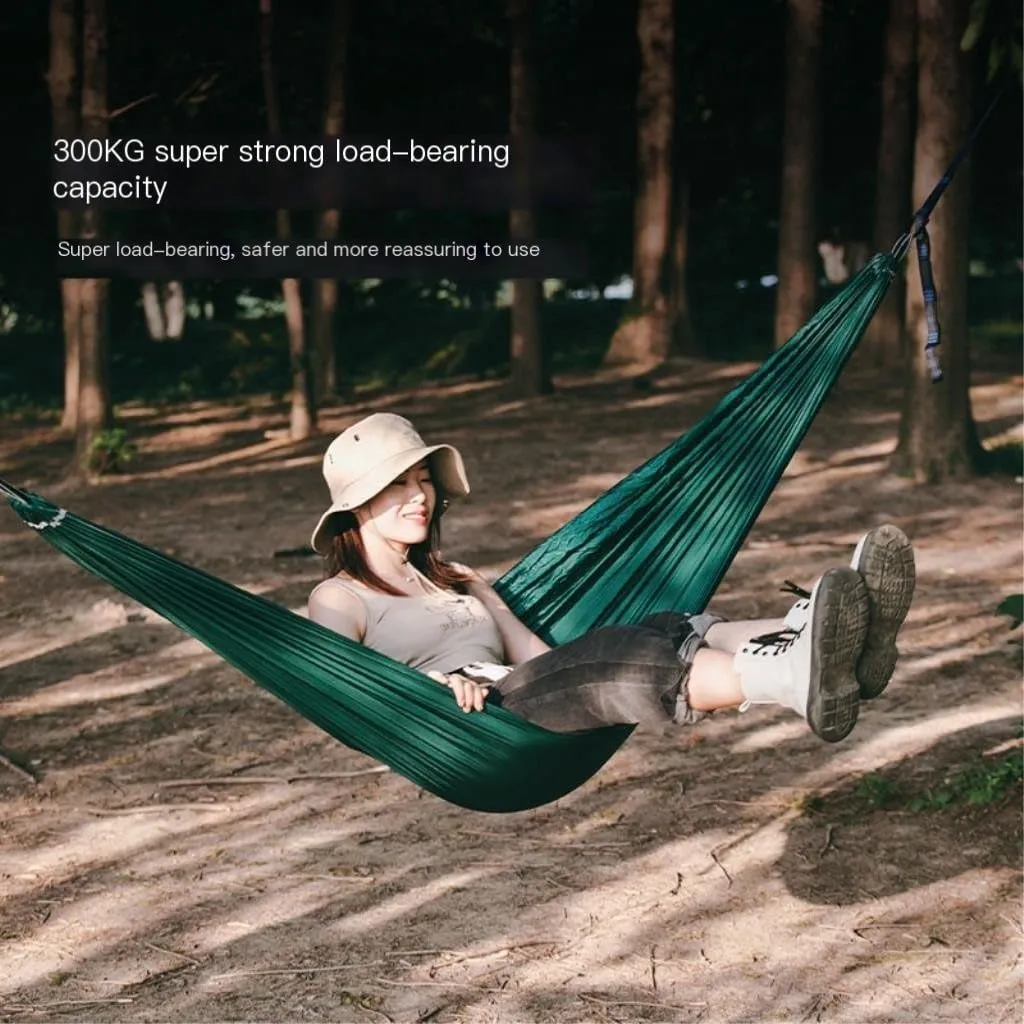 Hammock Double Muche Outdoor Camping Anti-Rollover Hammock Adult Outdoor Swing Ultra-Light Portable Double Hanging Chair Hammock Outdoor(A)