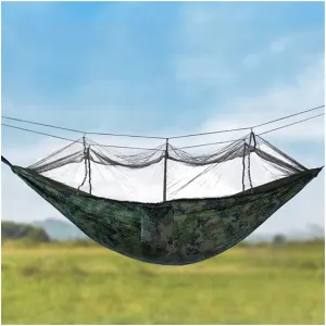 Hammock Handmade Portable Outdoor Camping Hammock 1-2 Person Go Swing with Mosquito Net Hanging Bed Ultralight Tourist Sleeping Hammock Swing