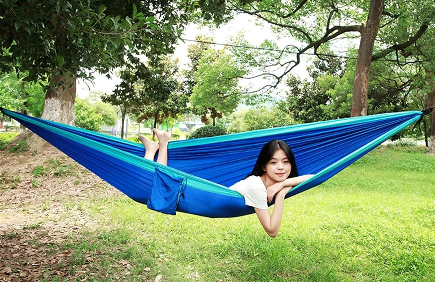 Hammock Outdoor Leisure Hammock 270x140cm Ultralight Breathable Garden Courtyard Portable Travel Hanging Swing Portable Hammock