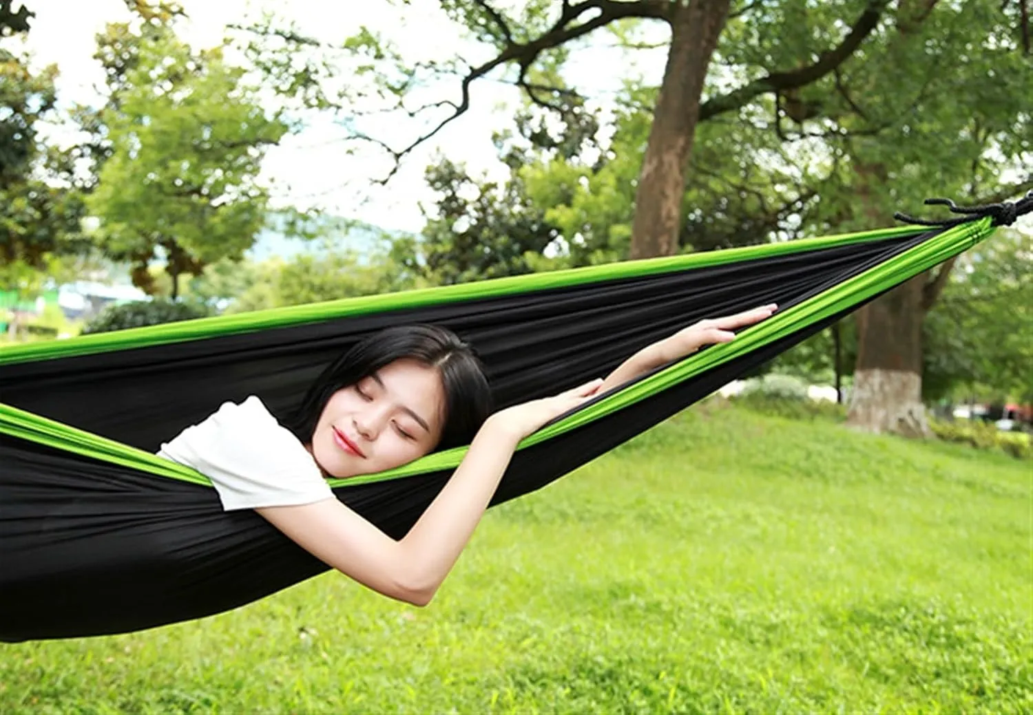 Hammock Outdoor Leisure Hammock 270x140cm Ultralight Breathable Garden Courtyard Portable Travel Hanging Swing Portable Hammock