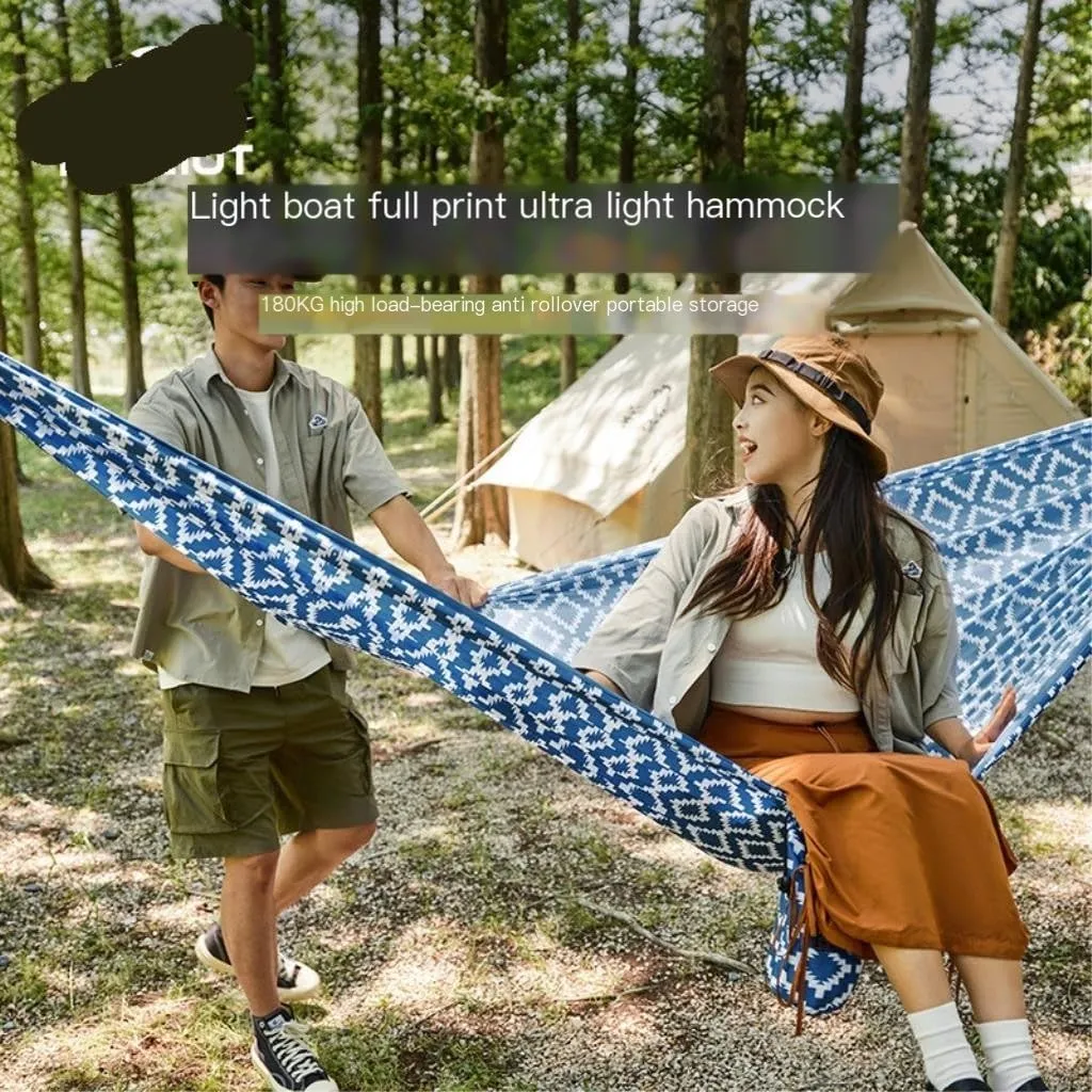 Hammocks Hammock Outdoor Swing Single Double Camping Anti-Rollover Home Dormitory Hanging Chair Indoor Hanging Rope Camping Hammocks(Small)